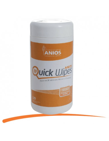 Lingette désinfectante ANIOS QUICK WIPES 130x190mm bte de distributrice 120 lingettes