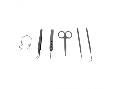 Set cataracte N°7 APHP 1 avec pince à capsulorhexis courbe manche ron Bte de 10