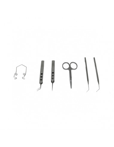 Cataract set APHP 2 with cross action curved capsulorhexis forceps Box of 10