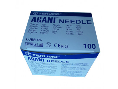 Terumo AGANI needles 23Gx1" regular bevel 11° Box of 100