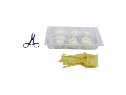 Dressing set N°1 5 cotton balls+1 Kocher forceps/ Box of 56