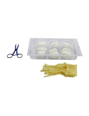 Dressing set N°1 5 cotton balls+1 Kocher forceps/ Box of 56