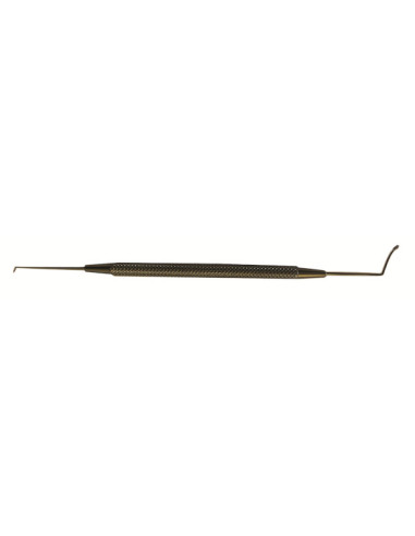 Crochet séparateur-spatule /pointe 0.2x0.5mm /mors 11.6mm coudé à 35° Bte de 10