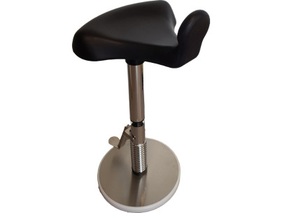 High Pauchet saddle, 67-84 cm,foot-operated adjustment-PU seat-black Integrated pump