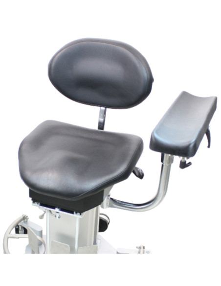 Accoudoir articulé sur rotule - hauteur ajustable - pivotant- unitair pour chaise de chirurgien
