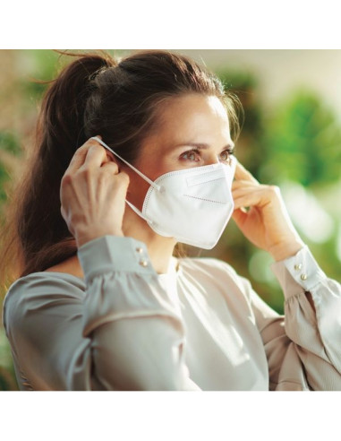 FFP2 respiratory mask with ear loops VEVAG-white-bte x 20 FFP2 respiratory mask with ear loops VEVAG-white-bte x 20