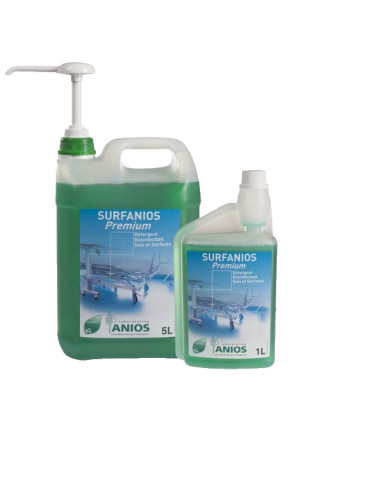 SURFANIOS PREMIUM SFHH détergent désinfectant liquide - Flacon 1L Sols et surfaces SURFANIOS PREMIUM SFHH détergent désinfectant liquide - Flacon 1L Sols et surfaces